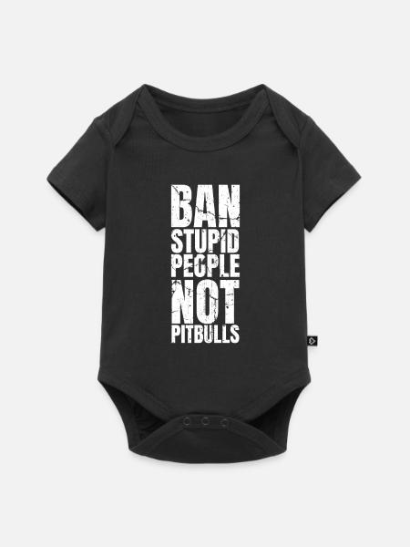 Pitbull Pitbull Verbot - Baby Premium Kurzarmbody - Schwarz