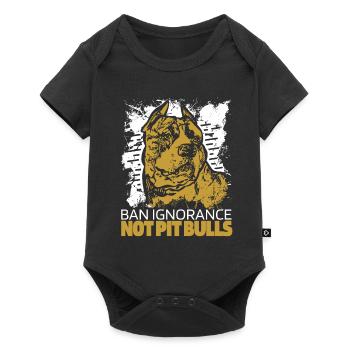 Pitbull Ignorance Pitbull Ban - Baby Premium short-sleeve bodysuit - black - Front
