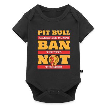 Pitbull Awareness Pitbull Ban - Baby Premium short-sleeve bodysuit - black - Front