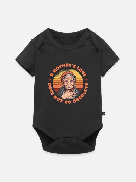 Mom Mutter Mutter - Baby Premium Kurzarmbody - Schwarz