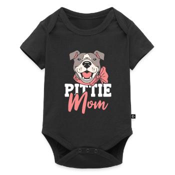 Pitbull Mère Pitbull Ban Pittie Maman - Body à manches courtes Premium Bébé - noir - Devant