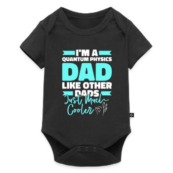 Physik Phyiker Papa Quantenphysik - Baby Premium Kurzarmbody - Schwarz - Vorne