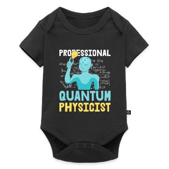 Physik Phyiker Witzig Quantenphysik - Baby Premium Kurzarmbody - Schwarz - Vorne