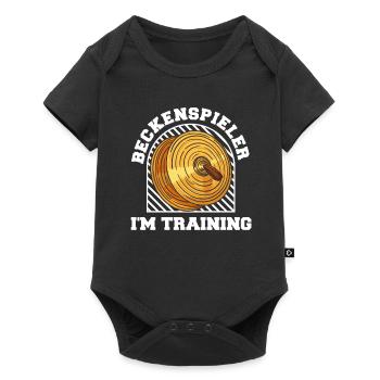 Fanfahrenzug Spielmannszug Becken - Baby Premium Kurzarmbody - Schwarz - Vorne