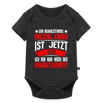 Frau ist ceo - Lustige Rentner Shirts - Baby Premium Kurzarmbody - Schwarz - Vorne