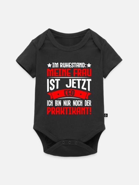 Frau ist ceo - Lustige Rentner Shirts - Baby Premium Kurzarmbody - Schwarz