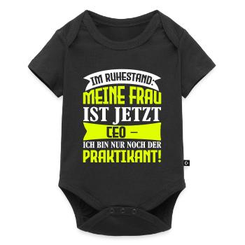 Lustige Männer Spruch Rentner Shirts - Baby Premium Kurzarmbody - Schwarz - Vorne