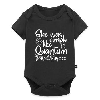 Physik Phyiker Witzig Quantenphysik - Baby Premium Kurzarmbody - Schwarz - Vorne