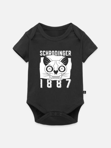 Physik Phyiker Katze Quantenphysik - Baby Premium Kurzarmbody - Schwarz