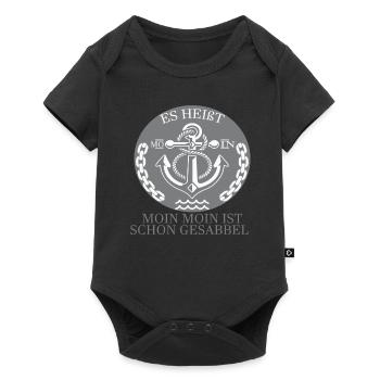 Es Heißt Moin Moin Moin Ist Schon Gesabbel1 - Baby Premium Kurzarmbody - Schwarz - Vorne