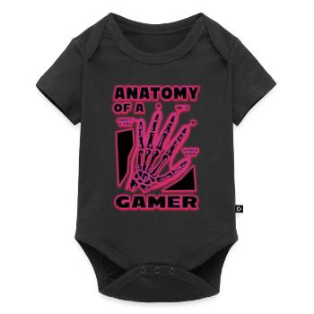 Anatomie eines Gamers Lustig - Baby Premium Kurzarmbody - Schwarz - Vorne