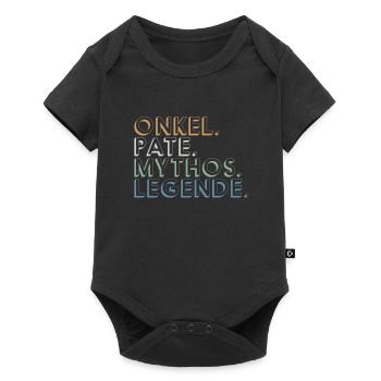 Lustig Onkel Pate Mythos Legende - Baby Premium Kurzarmbody - Schwarz - Vorne