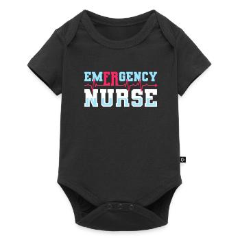 Nurse Emergency Nurse - Baby Premium short-sleeve bodysuit - black - Front