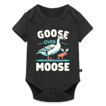Goose over Moose – Triumphant Goose - Baby Premium short-sleeve bodysuit - black - Front