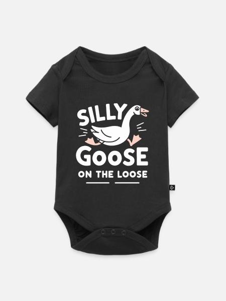 Silly Goose at the Loose Meme - Baby Premium short-sleeve bodysuit - black