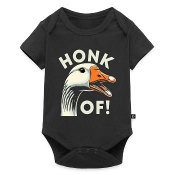 Honk Off – Geese Meme - Baby Premium short-sleeve bodysuit - black - Front