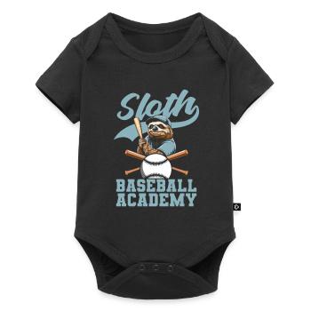 Sloth Cool Sloth Baseball - Baby Premium short-sleeve bodysuit - black - Front