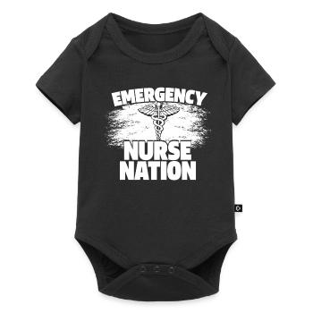 Infirmière d’urgence Nurse Nation - Body à manches courtes Premium Bébé - noir - Devant