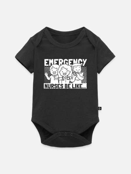 Krankenschwester Lustig Notfall Krankenschwester - Baby Premium Kurzarmbody - Schwarz