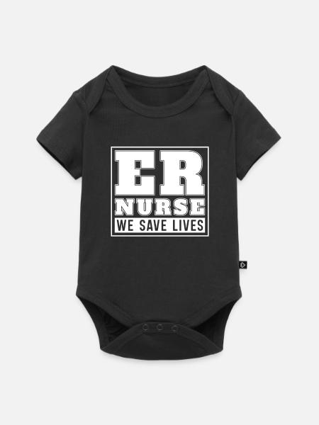 Krankenschwester Äh Notfall Krankenschwester - Baby Premium Kurzarmbody - Schwarz