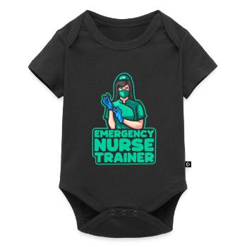 Nurse Emergency Nurse - Baby Premium short-sleeve bodysuit - black - Front