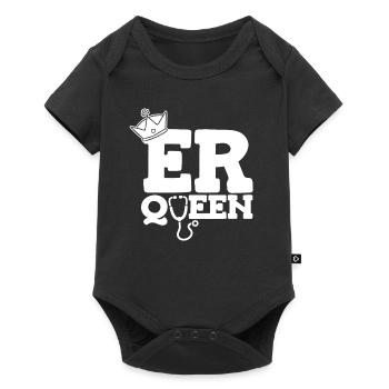 Reine infirmière - Body à manches courtes Premium Bébé - noir - Devant
