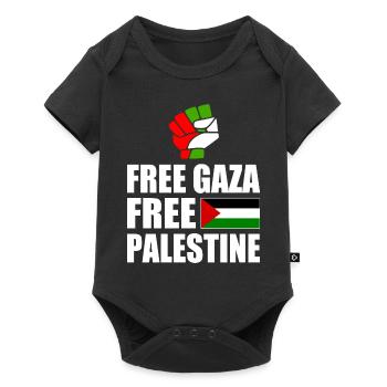 Free gaza free palestine - Body à manches courtes Premium Bébé - noir - Devant