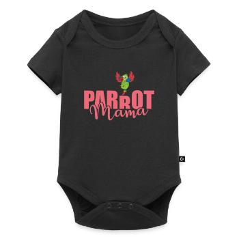 Parrot Mom Animal Bird Talking - Baby Premium short-sleeve bodysuit - black - Front
