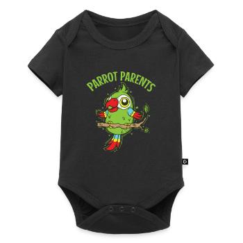Parrot Parents Animal Bird - Baby Premium short-sleeve bodysuit - black - Front