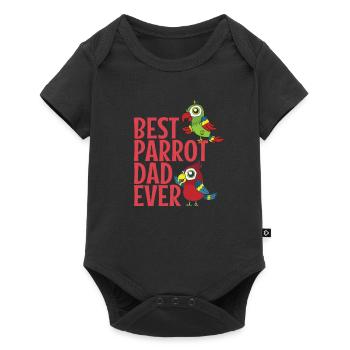 Best Parrot Dad Ever Animal Bird - Baby Premium short-sleeve bodysuit - black - Front