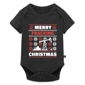 Plate-forme pétrolière de champ pétrolifère Fracturation de Noël - Body à manches courtes Premium Bébé - noir - Devant