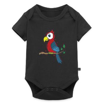 Perroquet Exotique Tropiques Animal - Body à manches courtes Premium Bébé - noir - Devant