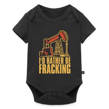 Oilfield Oil Rig Humor Fracking - Baby Premium short-sleeve bodysuit - black - Front