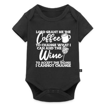 Café Café Café Vin - Body à manches courtes Premium Bébé - noir - Devant