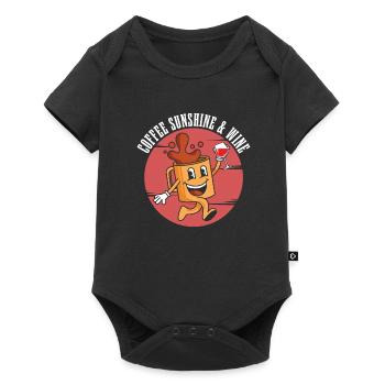 Café Café Café Vin - Body à manches courtes Premium Bébé - noir - Devant