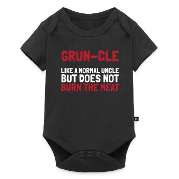 Bbq Grilling Uncle - Baby Premium short-sleeve bodysuit - black - Front