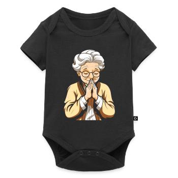 Christ Christentum Beten - Baby Premium Kurzarmbody - Schwarz - Vorne