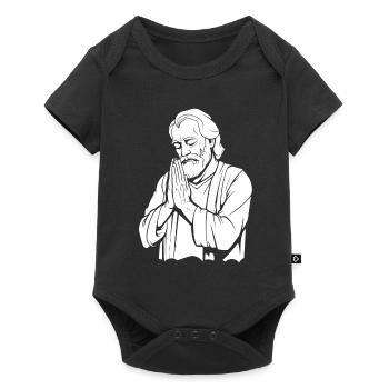 Christ Christentum Beten - Baby Premium Kurzarmbody - Schwarz - Vorne