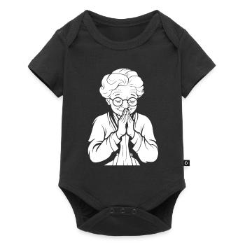 Christ Christentum Beten - Baby Premium Kurzarmbody - Schwarz - Vorne