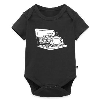 Développeur, Codeur, Programmeur, Café - Body à manches courtes Premium Bébé - noir - Devant