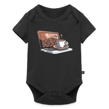 Entwickler Coder Programmierer Kaffee - Baby Premium Kurzarmbody - Schwarz - Vorne