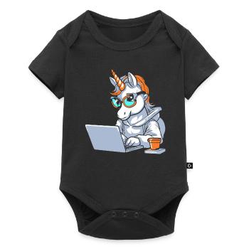 Entwickler Coder Programmierer Kaffee - Baby Premium Kurzarmbody - Schwarz - Vorne