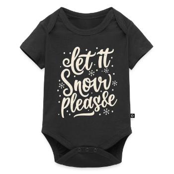 Let it snow - Baby Premium short-sleeve bodysuit - black - Front