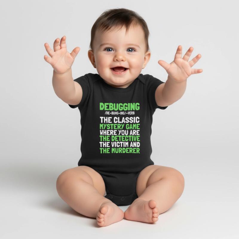 Developer, Coder, Programmer, Funny, Debugging Baby Premium short-sleeve bodysuit