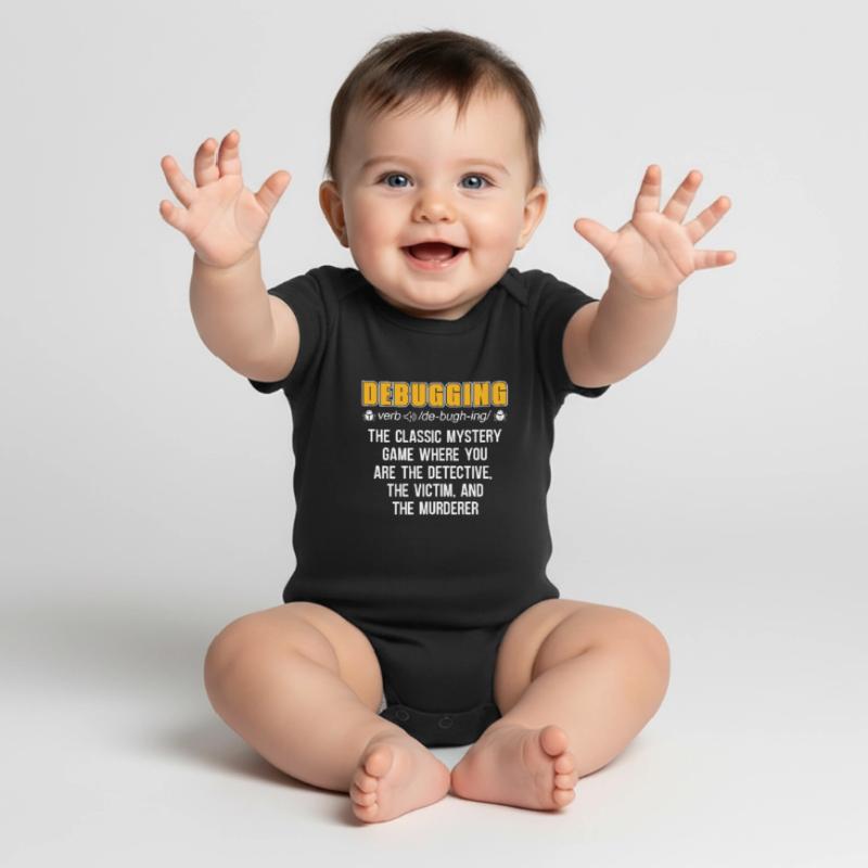 Developer Coder Programmer Funny Debugging Baby Premium short-sleeve bodysuit