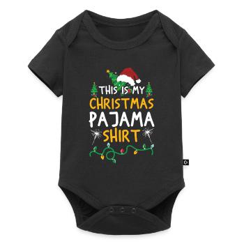 Pyjama Shirt - Baby Premium Kurzarmbody - Schwarz - Vorne