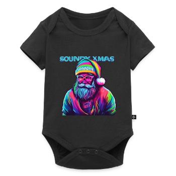 SOUNDY XMAS Weihnachten Rave Club Dance - Baby Premium Kurzarmbody - Schwarz - Vorne