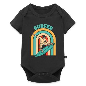 Surfer Surfen Cool Retro Surfer Vintage Surf - Baby Premium short-sleeve bodysuit - black - Front