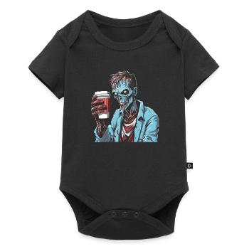 Coffee Cafe Halloween Zombie Hand - Baby Premium short-sleeve bodysuit - black - Front