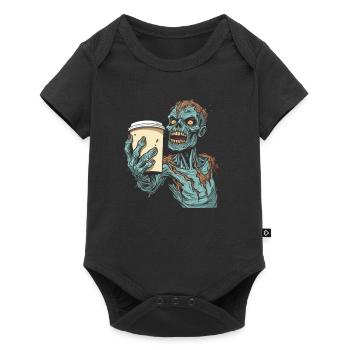 Coffee Cafe Halloween Zombie Hand - Baby Premium short-sleeve bodysuit - black - Front